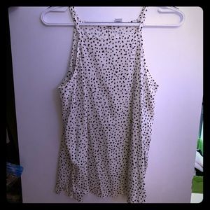 Old Navy White Leopard Print Spaghetti Strap